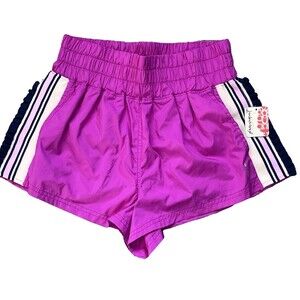 NWT Free People Movement The Way Home Shorts Women's Medium Pink Liner  Ruffle